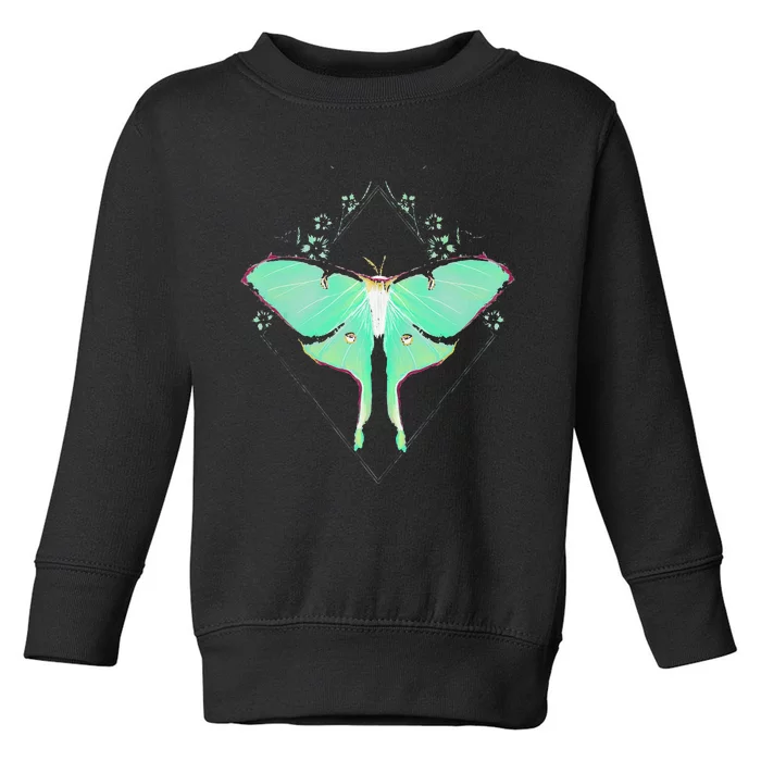 Cute Luna Moth Beautiful Butterfly Insect Lover Toddler Sweatshirt