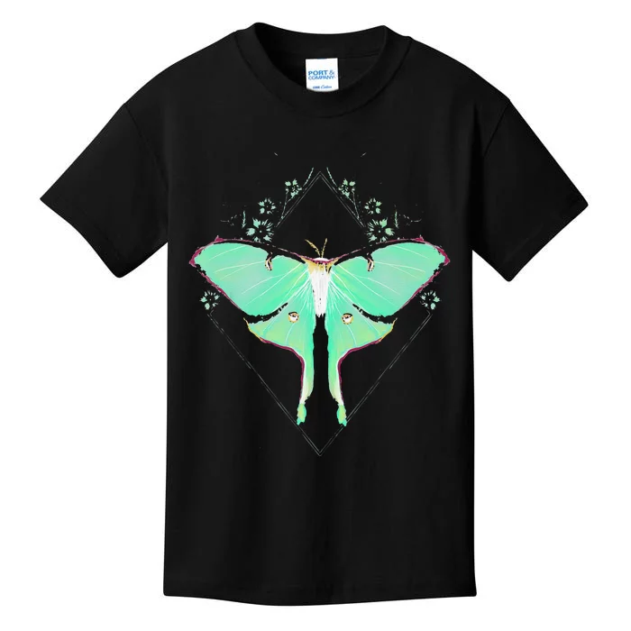 Cute Luna Moth Beautiful Butterfly Insect Lover Kids T-Shirt