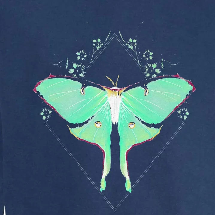 Cute Luna Moth Beautiful Butterfly Insect Lover Garment-Dyed Sweatshirt