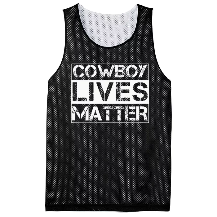 Cowboy Lives Matter Cowgirl Country Western Horse Mesh Reversible Basketball Jersey Tank