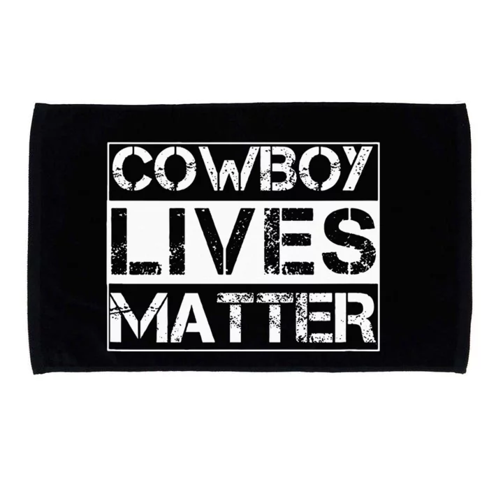 Cowboy Lives Matter Cowgirl Country Western Horse Microfiber Hand Towel