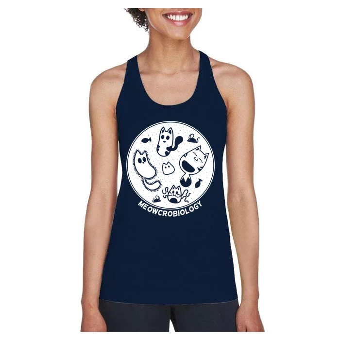 Cats Love Microbiology Women's Racerback Tank