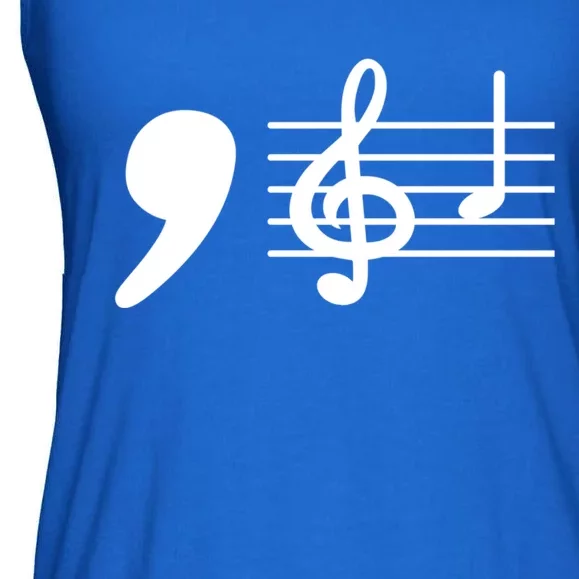 Comma La Music Notes Kamala Harris Music Teacher Elections Ladies Essential Flowy Tank