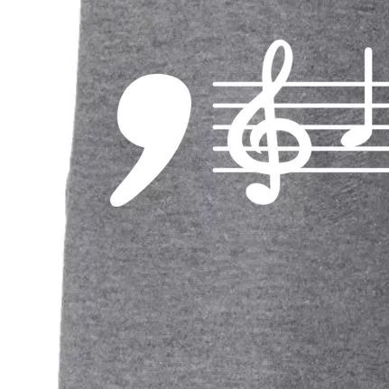 Comma La Music Notes Kamala Harris Music Teacher Elections Doggie 3-End Fleece Hoodie