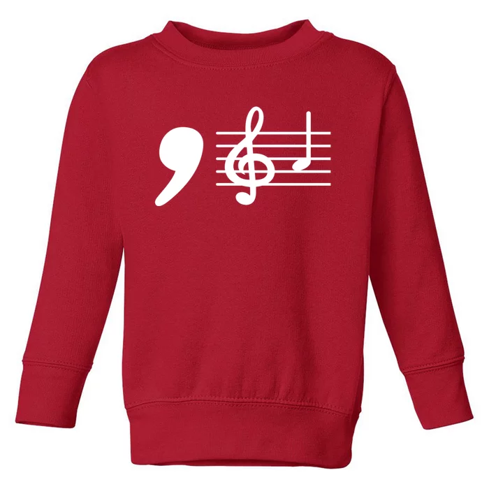 Comma La Music Notes Kamala Harris Music Teacher Elections Toddler Sweatshirt