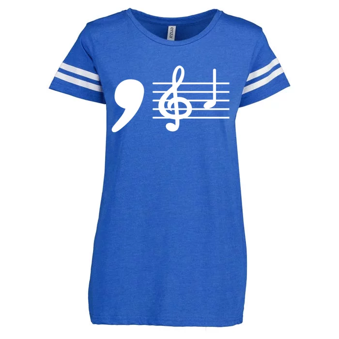 Comma La Music Notes Kamala Harris Music Teacher Elections Enza Ladies Jersey Football T-Shirt