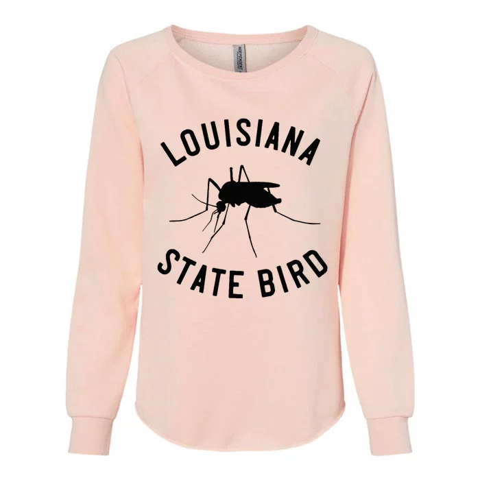 Classic Louisiana Mosquito State Bird Womens California Wash Sweatshirt