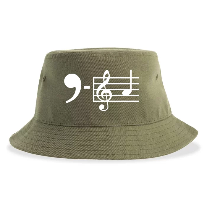 Comma La Music Notes Kamala Harris Music Teacher Elections Sustainable Bucket Hat