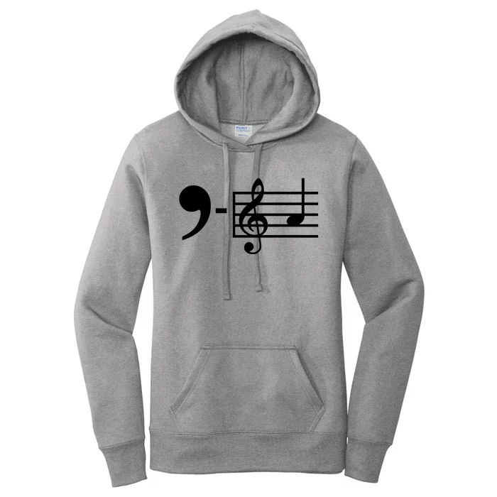 Comma La Music Notes Kamala Harris Music Teacher Elections Women's Pullover Hoodie