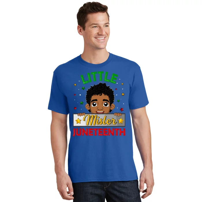 Cute Little Mister Juneteenth 1865 Black Freedom Gift T-Shirt