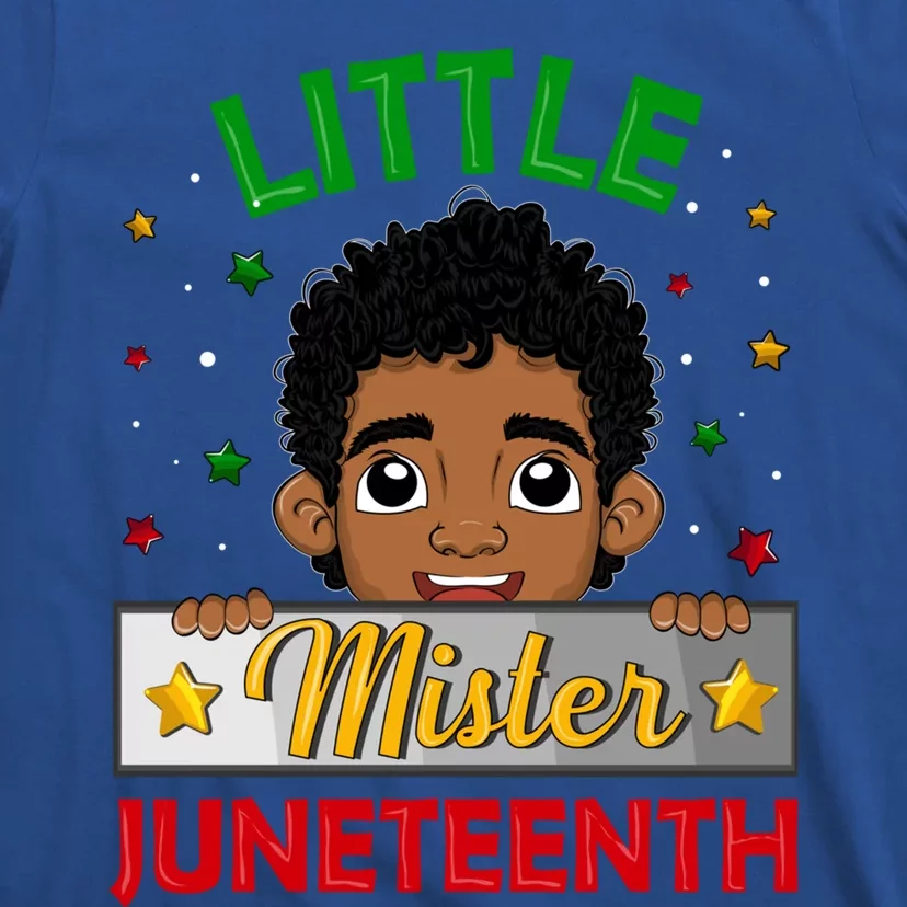 Cute Little Mister Juneteenth 1865 Black Freedom Gift T-Shirt