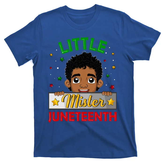 Cute Little Mister Juneteenth 1865 Black Freedom Gift T-Shirt