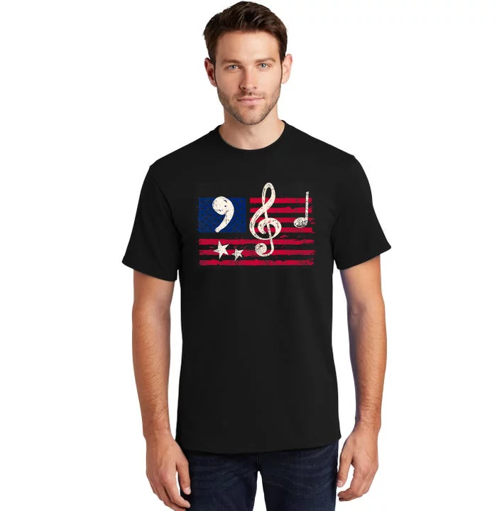 Comma La Music Notes Kamala Harris Music Teacher Elections Tall T-Shirt