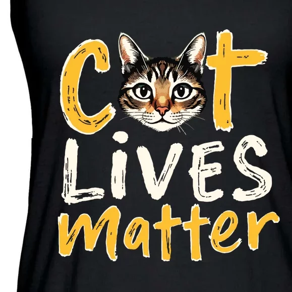 Cat Lives Matter Ladies Essential Flowy Tank