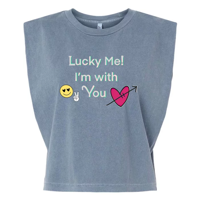 Cheeky Lucky Me Gift Garment-Dyed Women's Muscle Tee