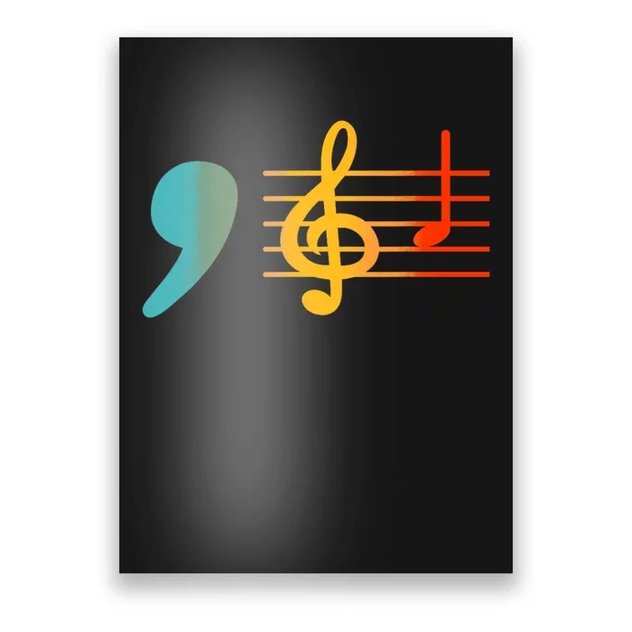 Comma La Music Notes Kamala Harris Music Teacher Elections Poster