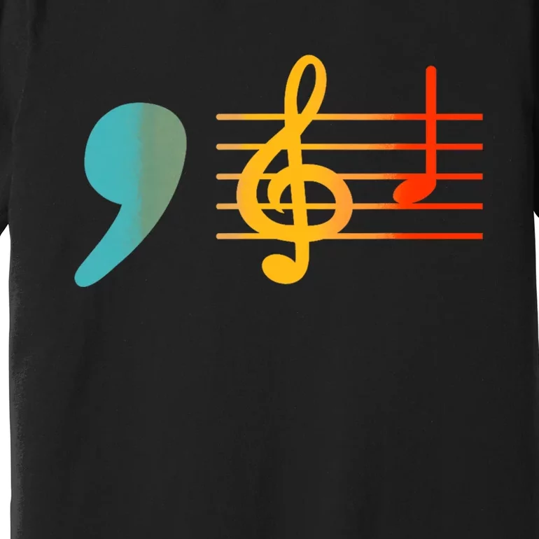 Comma La Music Notes Kamala Harris Music Teacher Elections Premium T-Shirt