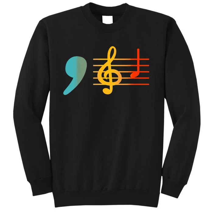 Comma La Music Notes Kamala Harris Music Teacher Elections Tall Sweatshirt