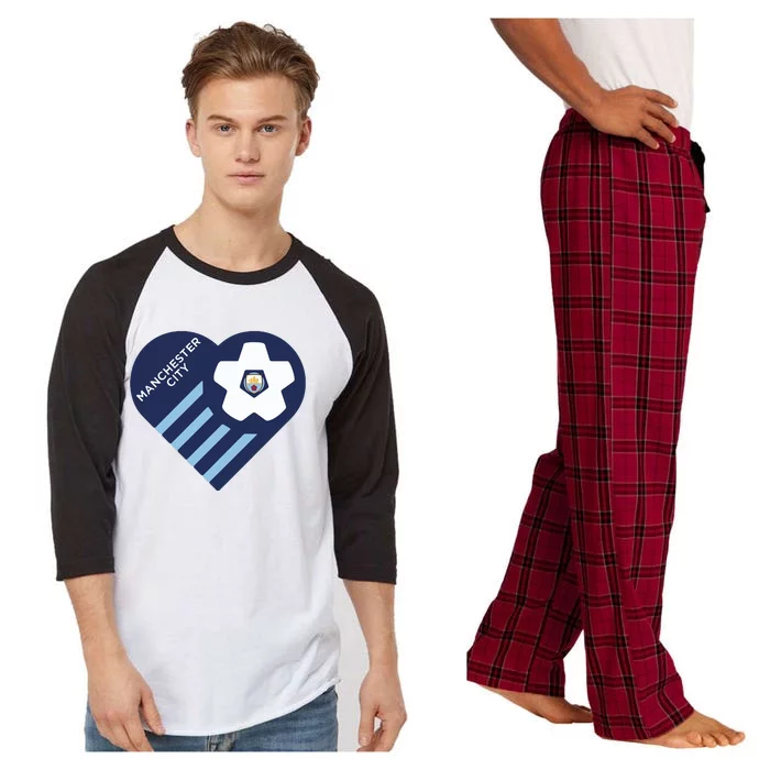 Cool Love Man City Soccer Team Raglan Sleeve Pajama Set