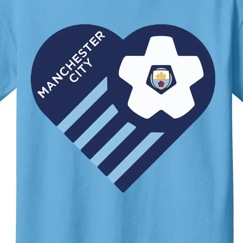 Cool Love Man City Soccer Team Kids T-Shirt