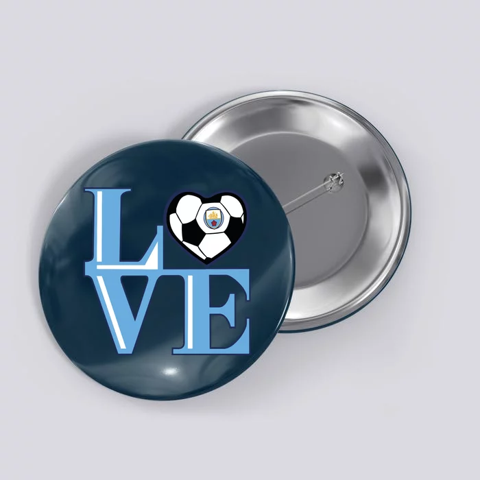 Cool Love Man City Soccer Team Button