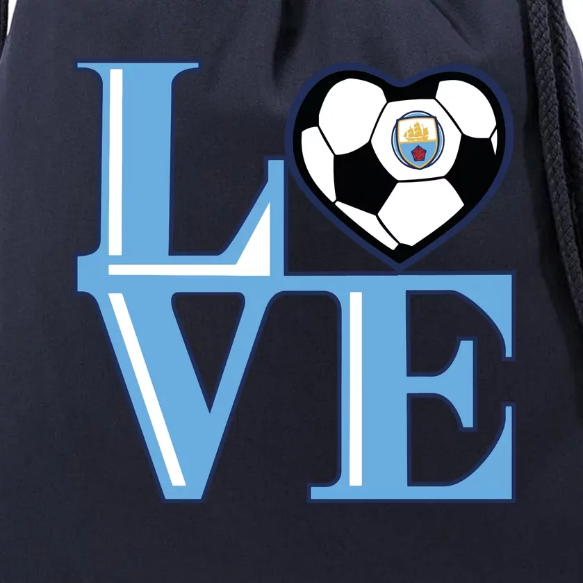 Cool Love Man City Soccer Team Drawstring Bag