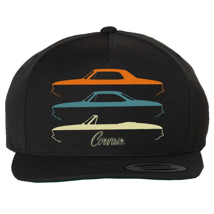 Corvair Late Model Slihouettes 1965 1966 1967 1968 1969 Wool Snapback Cap