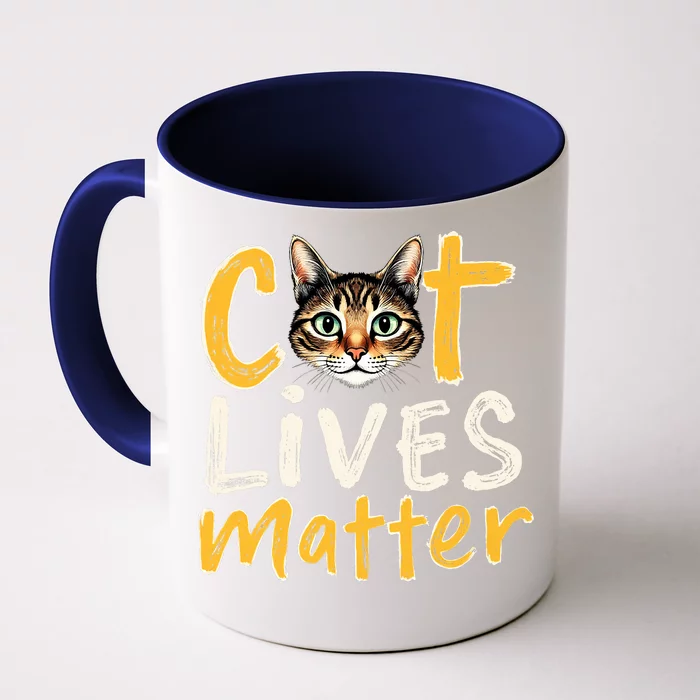 Cat Lives Matter Front & Back Coffee Mug