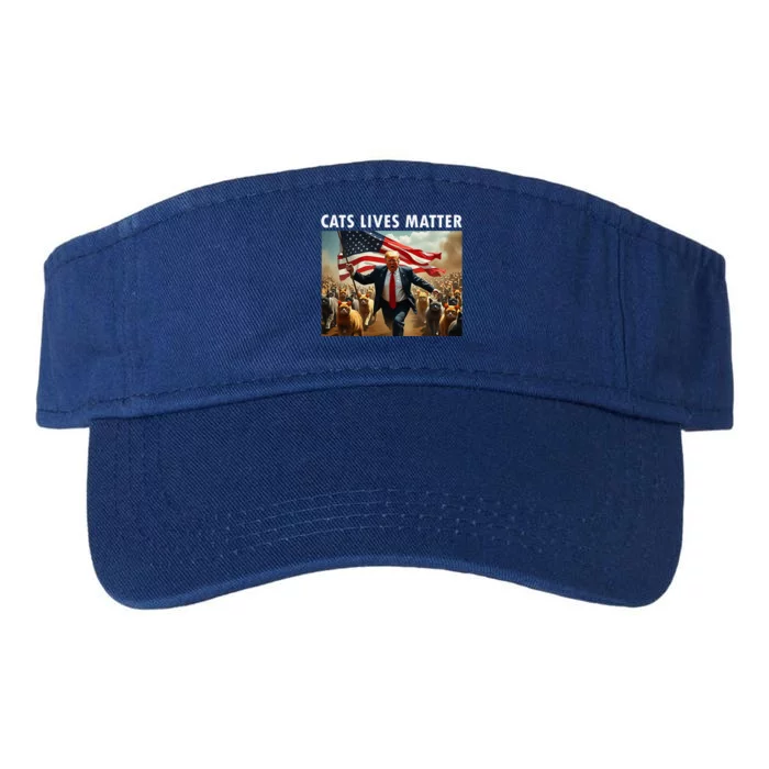 Cat Lives Matter Pres Election 2024 Cats Dogs Pets Valucap Bio-Washed Visor