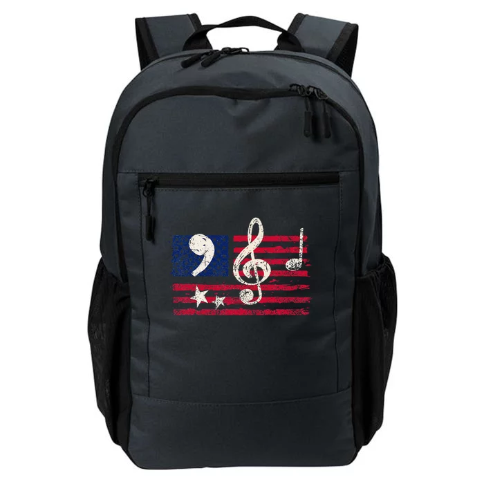 Comma La Music Notes Music Teacher Elections Kamala Harris Daily Commute Backpack