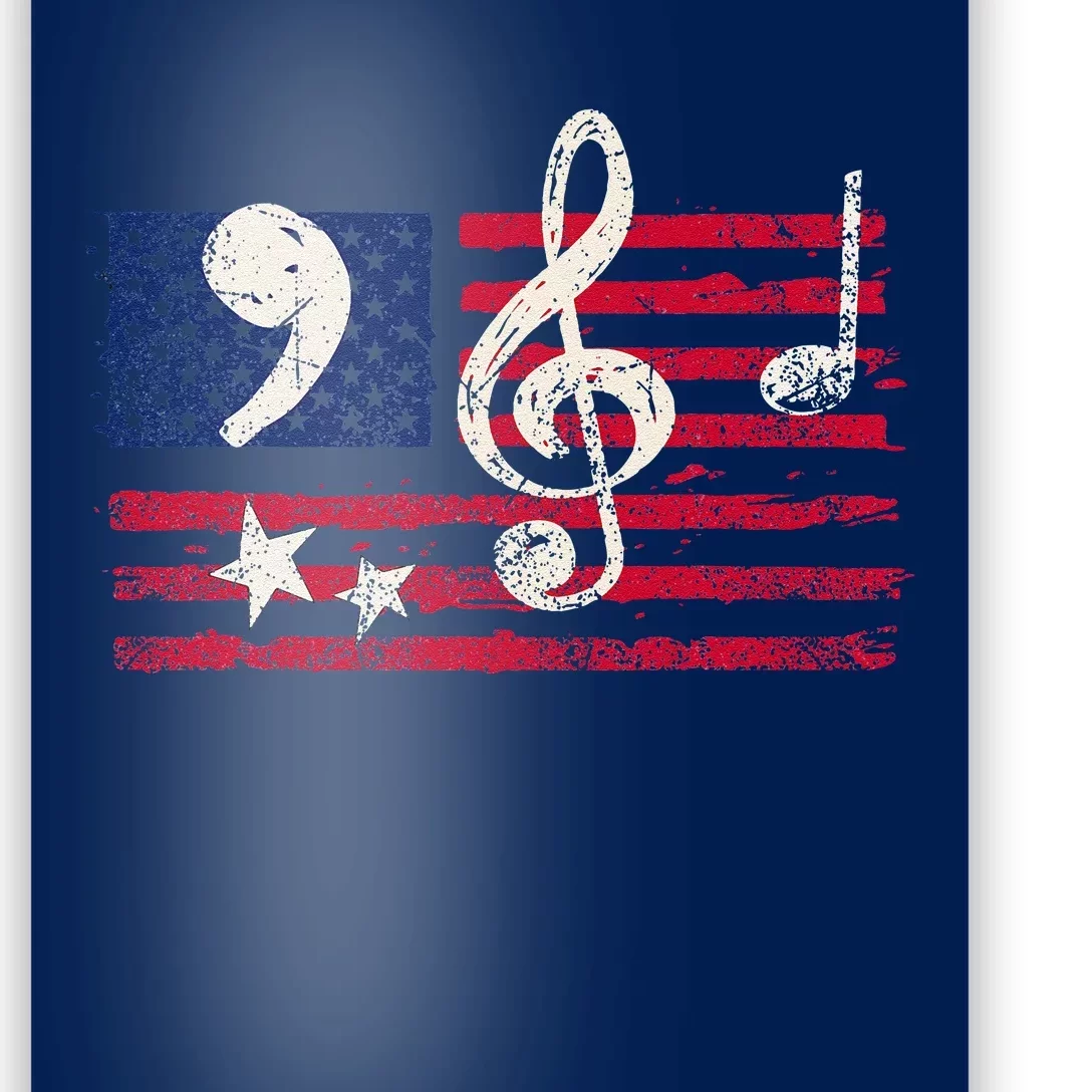 Comma La Music Notes Music Teacher Elections Kamala Harris Poster