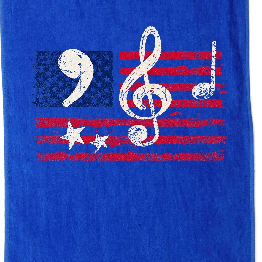 Comma La Music Notes Music Teacher Elections Kamala Harris Platinum Collection Golf Towel