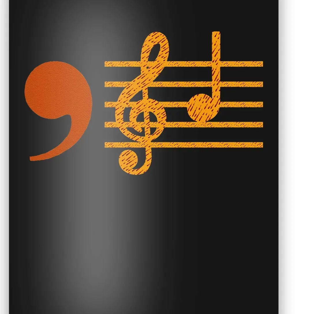 Comma La Music Notes Kamala Music Teacher Poster