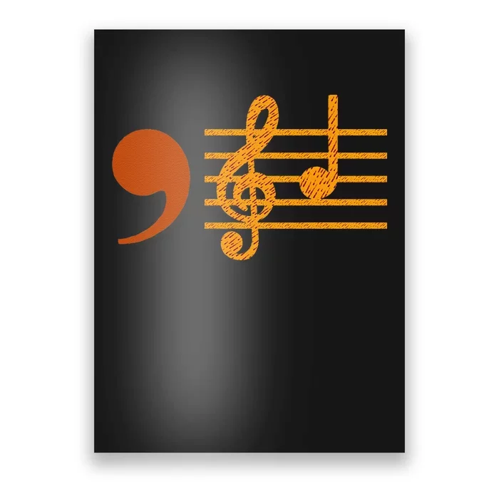 Comma La Music Notes Kamala Music Teacher Poster