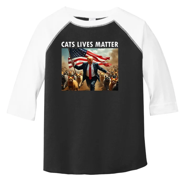 Cat Lives Matter Pres Election 2024 Cats Dogs Pets Toddler Fine Jersey T-Shirt