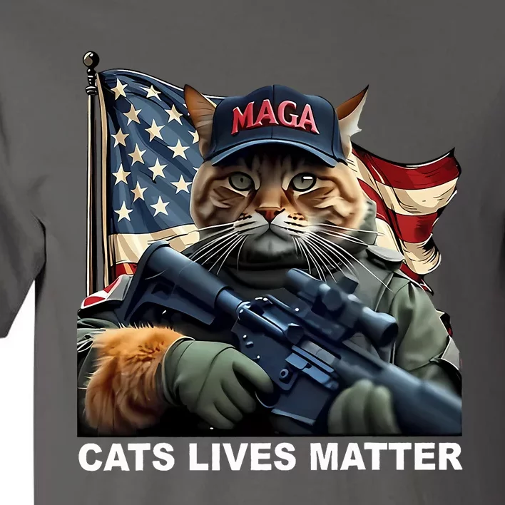 Cats Lives Matter Funny Trump 2024 Cat Maga Tall T-Shirt