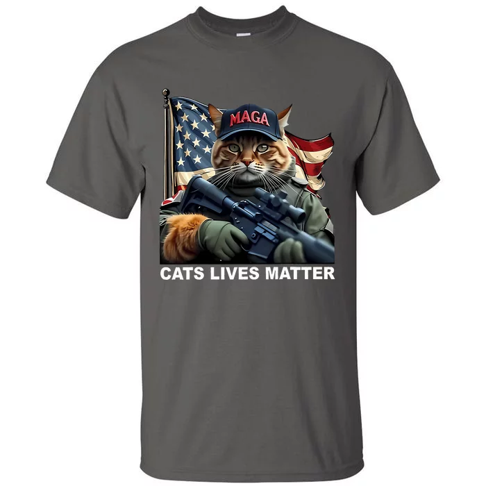 Cats Lives Matter Funny Trump 2024 Cat Maga Tall T-Shirt