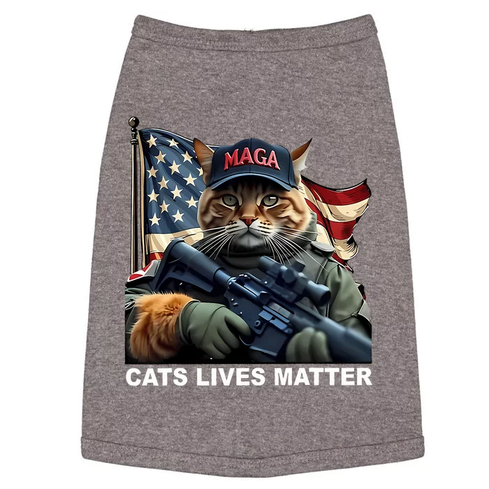 Cats Lives Matter Funny Trump 2024 Cat Maga Doggie Tank