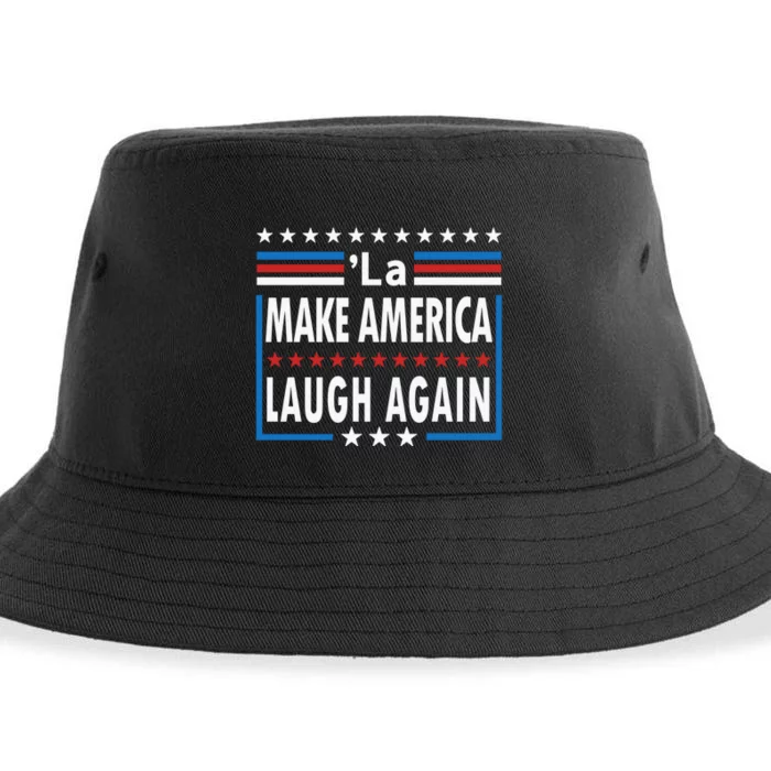 Comma La Make America Laugh Again Funny Election 2024 Sustainable Bucket Hat