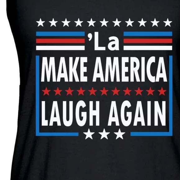 Comma La Make America Laugh Again Funny Election 2024 Ladies Essential Flowy Tank