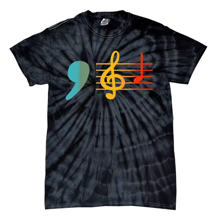 Comma La Music Notes Kamala Harris Music Teacher Elections Gift Tie-Dye T-Shirt