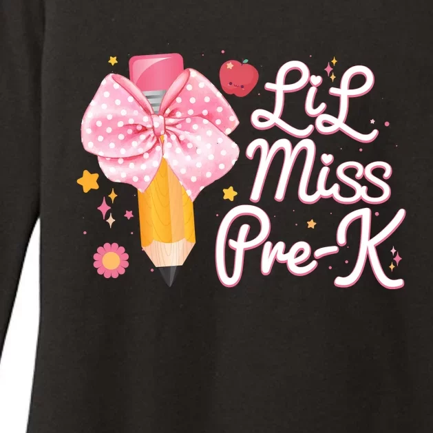 Cute Lil Miss Pre K Pre School New School Year Womens CVC Long Sleeve Shirt