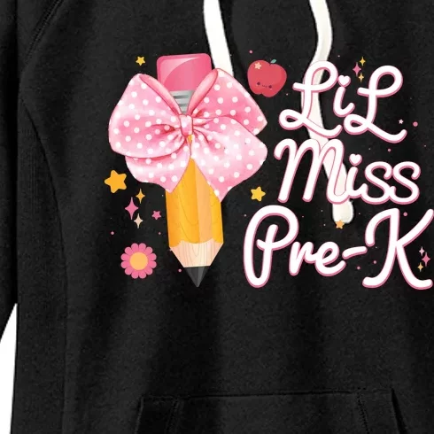 Cute Lil Miss Pre K Pre School New School Year Women's Fleece Hoodie