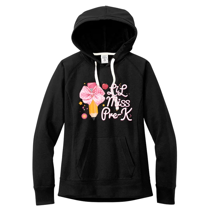 Cute Lil Miss Pre K Pre School New School Year Women's Fleece Hoodie