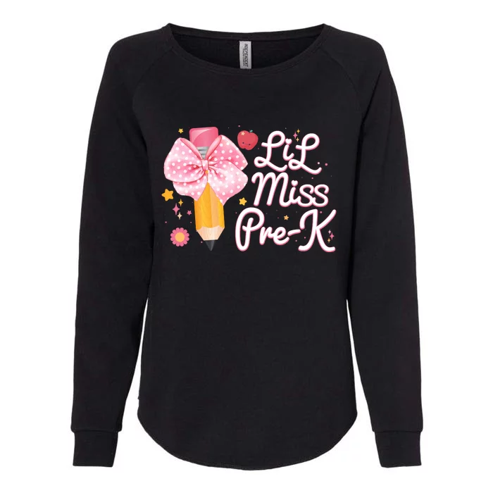 Cute Lil Miss Pre K Pre School New School Year Womens California Wash Sweatshirt