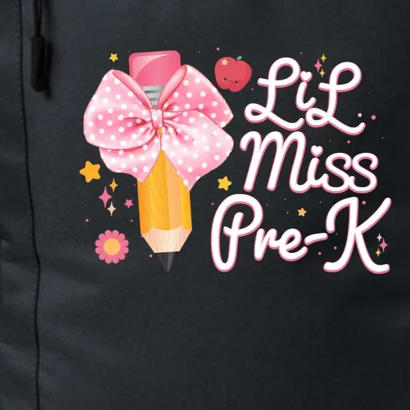 Cute Lil Miss Pre K Pre School New School Year Daily Commute Backpack