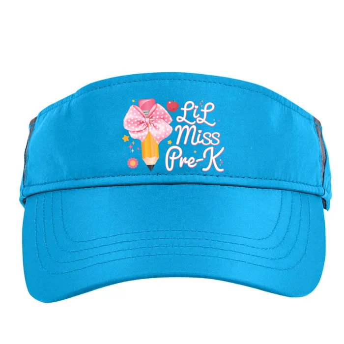 Cute Lil Miss Pre K Pre School New School Year Adult Drive Performance Visor