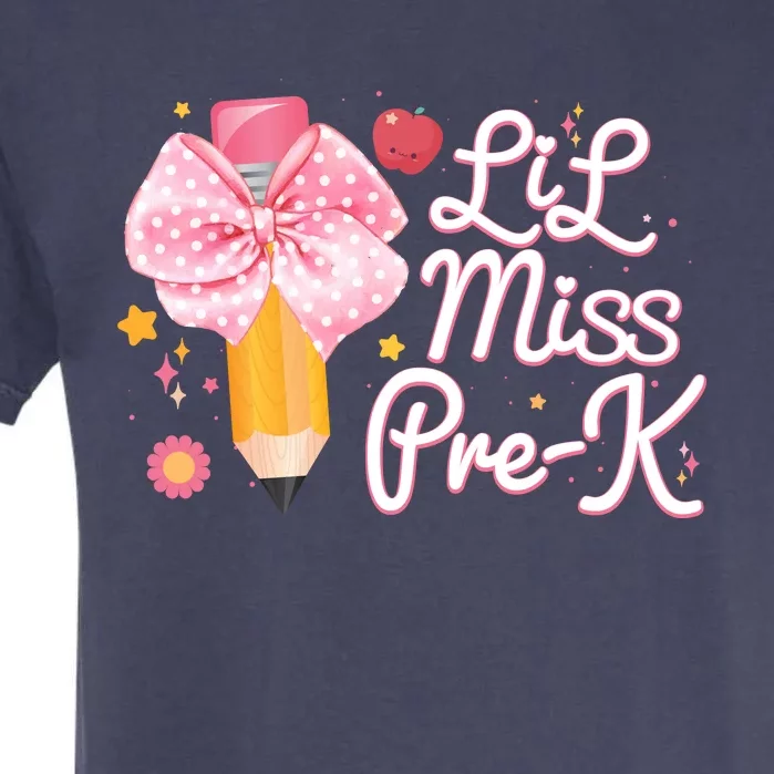 Cute Lil Miss Pre K Pre School New School Year Garment-Dyed Heavyweight T-Shirt