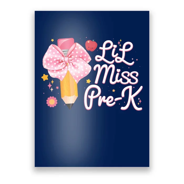 Cute Lil Miss Pre K Pre School New School Year Poster