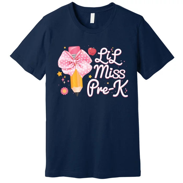 Cute Lil Miss Pre K Pre School New School Year Premium T-Shirt